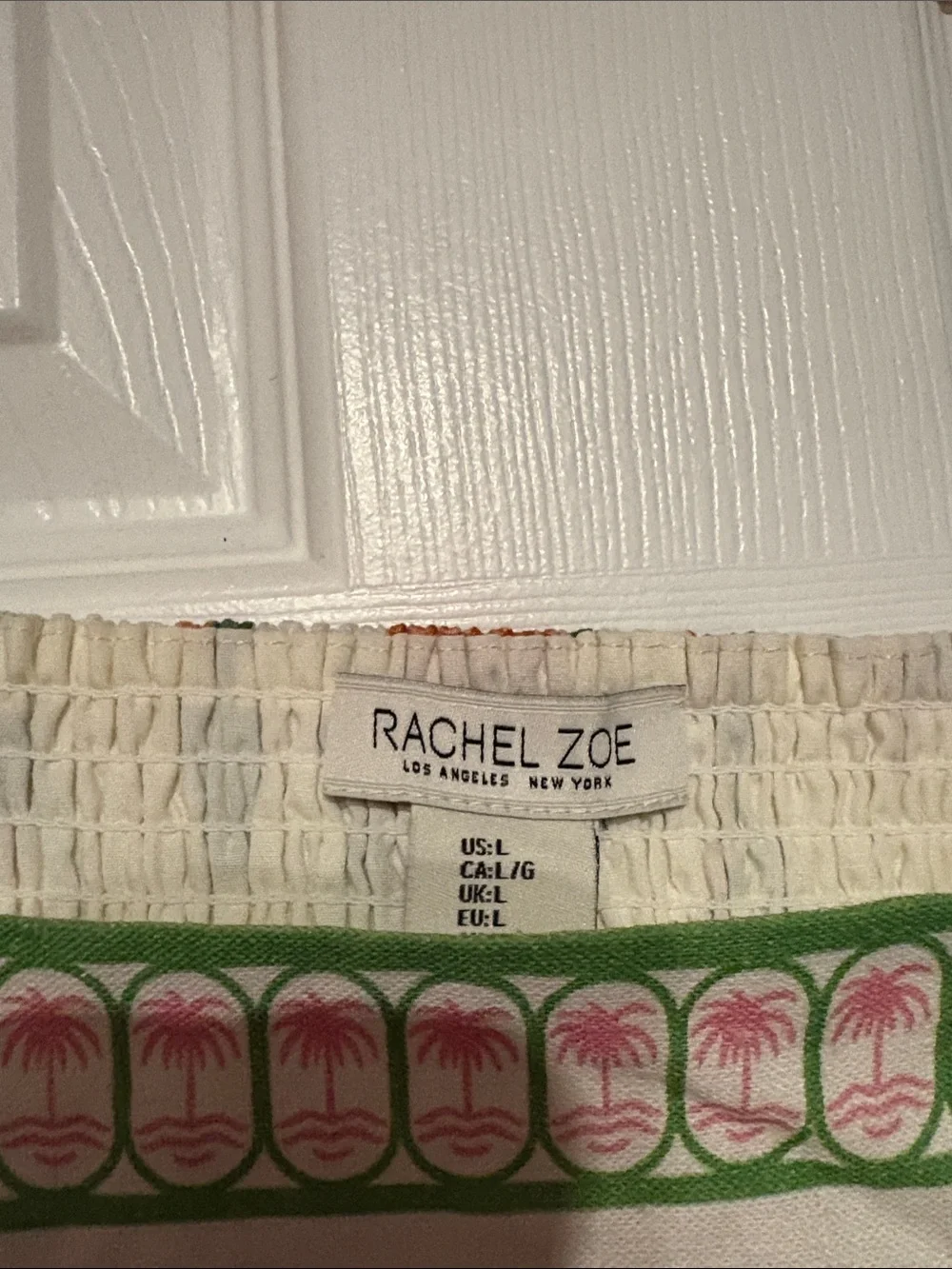 BNWT RACHEL ZOE Tropical Summer Vacation Spaghetti Strap Dress Women's Size L - Picture 2 of 4